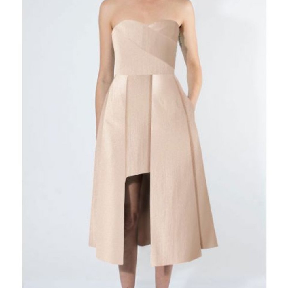 Black Halo Champagne Caine Cocktail Dress 4
